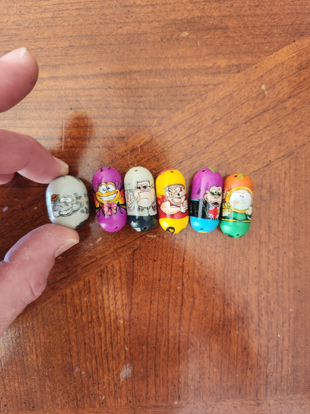 Mighty Beanz Set Of 6 Mini Capsule Character Figures - Multicolor Set